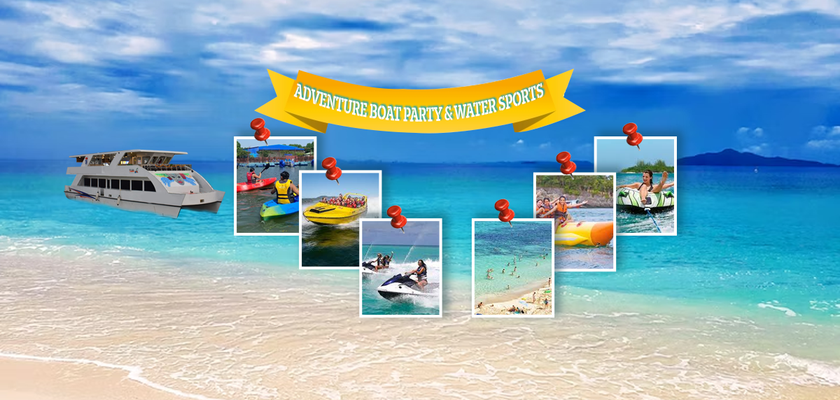 Adventure Party Boat with Water Sports and Unlimited Lunch